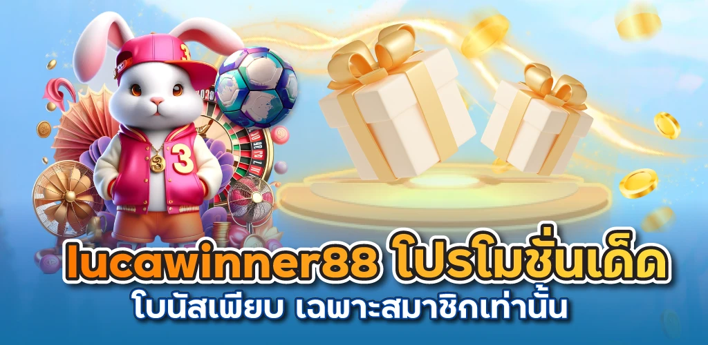 lucawinner88 โปรโมชั่นเด็ด โบนัสเพียบ เฉพาะสมาชิกเท่านั้น